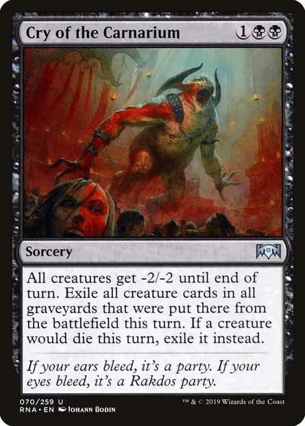 Cry of the Carnarium, Magic card RNA 70 — Ravnica Allegiance set
