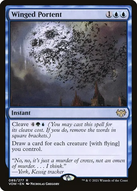 Winged Portent, Magic card VOW 89 — Innistrad: Crimson Vow set