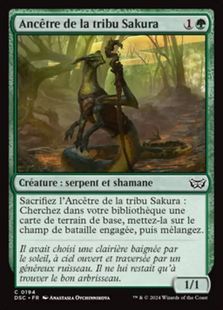 Ancêtre de la tribu Sakura, carte Magic DSC 194 — extension Duskmourn: House of Horror Commander
