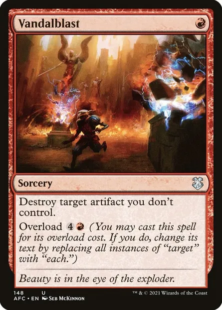Vandalblast, Magic card AFC 148 — Forgotten Realms Commander set
