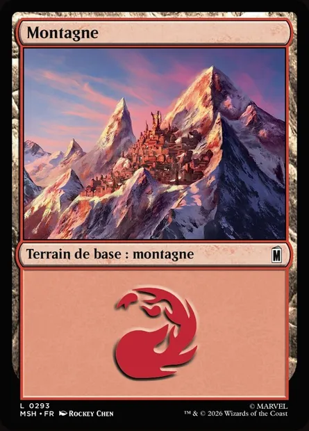 Montagne, carte Magic MSH 293 — extension Marvel Super Heroes