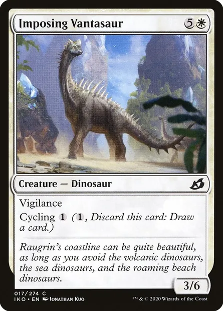 Imposing Vantasaur, Magic card IKO 17 — Ikoria: Lair of Behemoths set