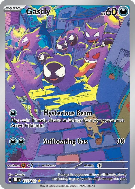 Gastly, Pokémon card TEF 177 — Temporal Forces set