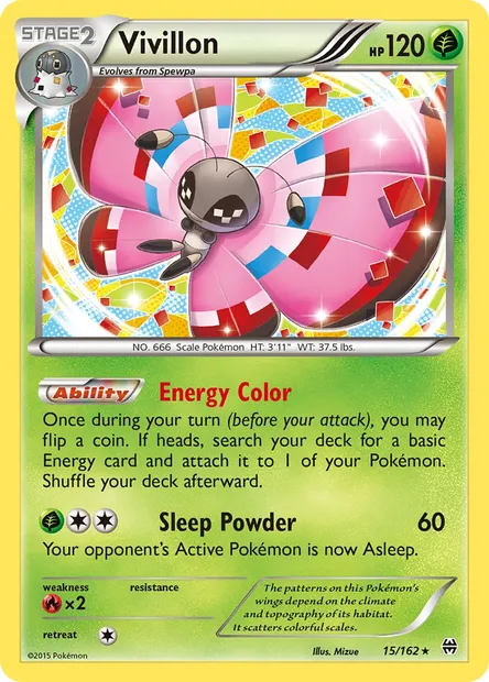 Vivillon, Pokémon card BKT 15 — BREAKthrough set