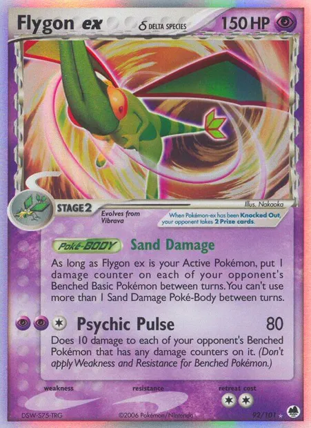 Flygon ex δ, Pokémon card DF 92 — Dragon Frontiers set