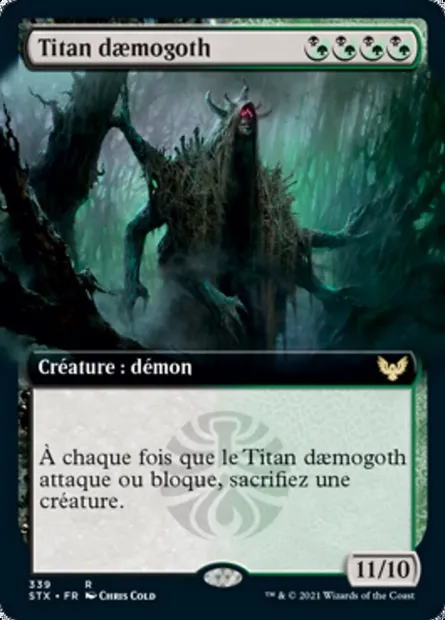 Titan daemogoth, carte Magic STX 339 — extension Strixhaven: l'Académie des Mages