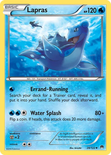 Lapras, Pokémon card BKP 28 — BREAKpoint set