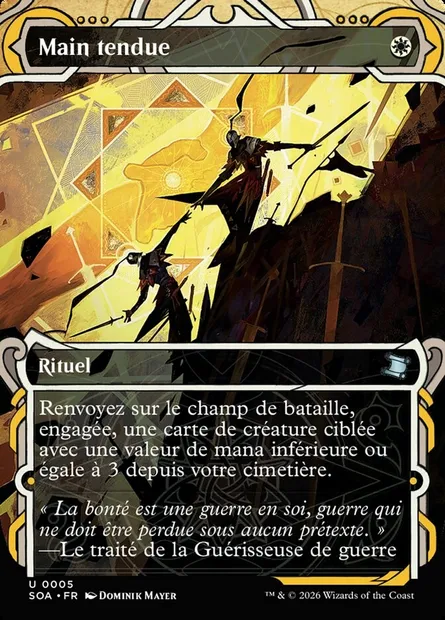 Main tendue, carte Magic SOA 5 — extension Secrets of Strixhaven Mystical Archive