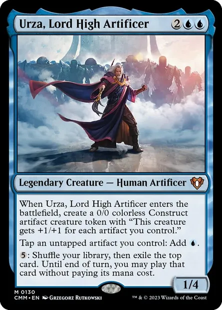 Urza, Lord High Artificer, Magic card CMM 130 — Commander Masters set