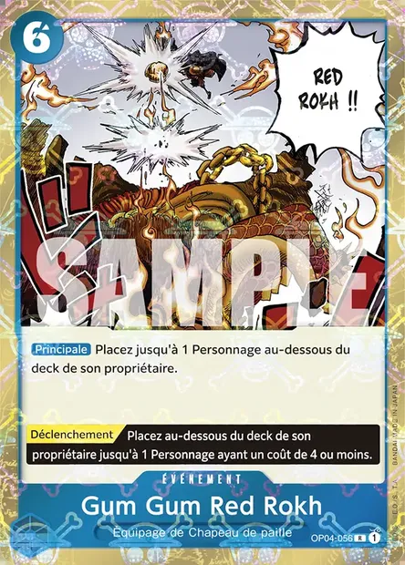Gum Gum Red Rokh, carte One Piece OP04-056 — extension KINGDOMS OF INTRIGUE
