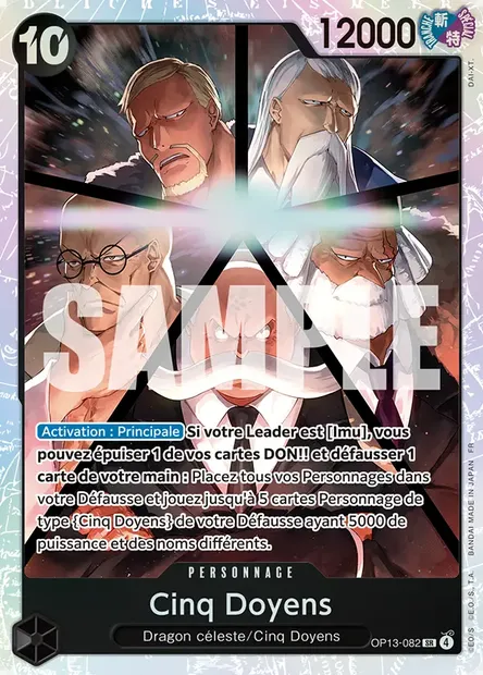 Cinq Doyens, carte One Piece OP13-082 — extension SUCCESSEURS