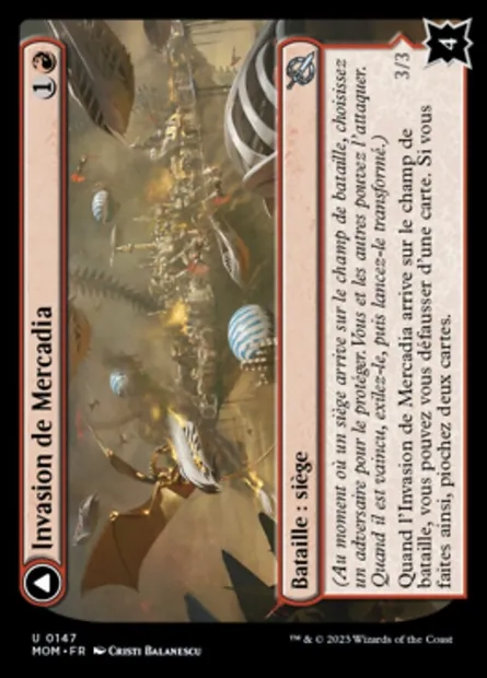 Invasion de Mercadia // Forgeflammes kyren, carte Magic MOM 147 — extension L'invasion des machines