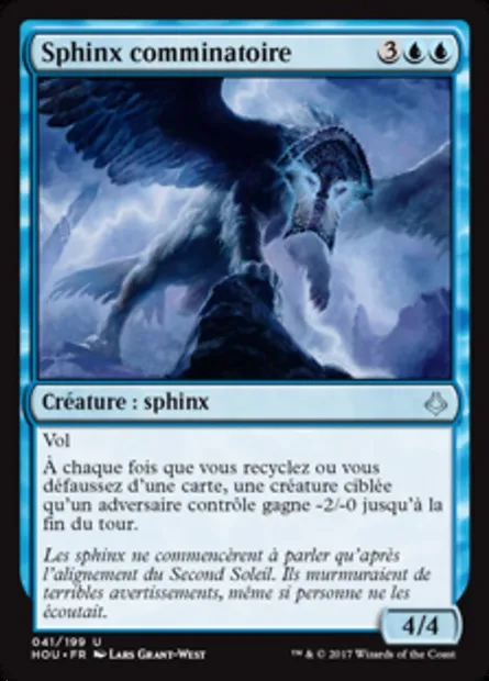 Sphinx comminatoire, carte Magic HOU 41 — extension L’âge de la destruction