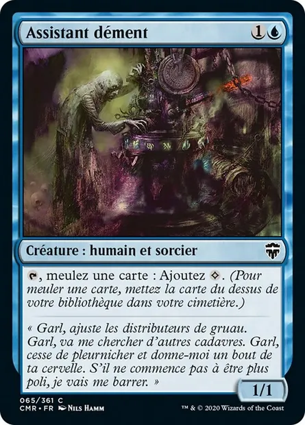 Assistant dément, carte Magic CMR 65 — extension Commander Legends