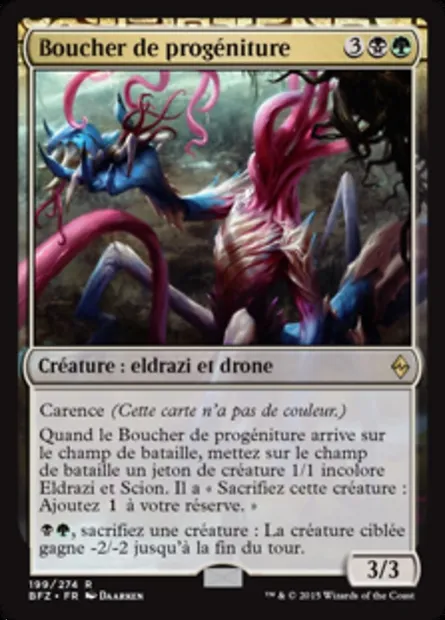 Boucher de progéniture, carte Magic BFZ 199 — extension La bataille de Zendikar