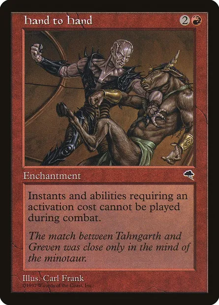 Hand to Hand, Magic card TMP 180 — Tempest set