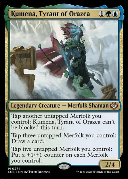 Kumena, Tyrant of Orazca, Magic card LCC 274 — The Lost Caverns of Ixalan Commander set