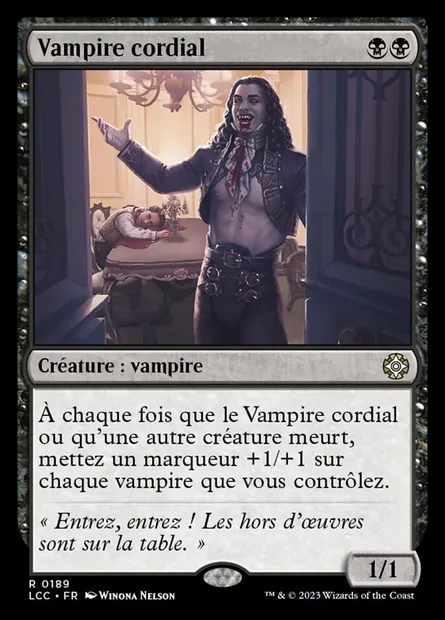 Vampire cordial, carte Magic LCC 189 — extension The Lost Caverns of Ixalan Commander
