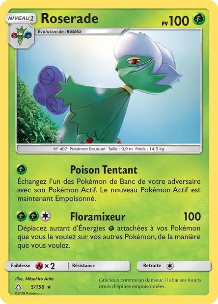 Roserade, carte Pokémon UPR 5 — extension Ultra-Prisme