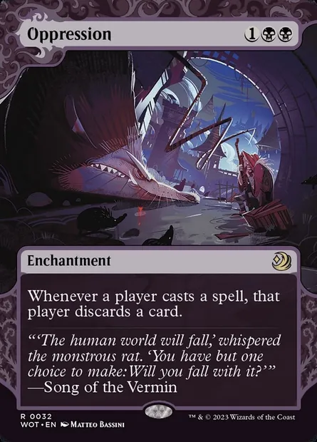 Oppression, Magic card WOT 32 — Wilds of Eldraine: Enchanting Tales set