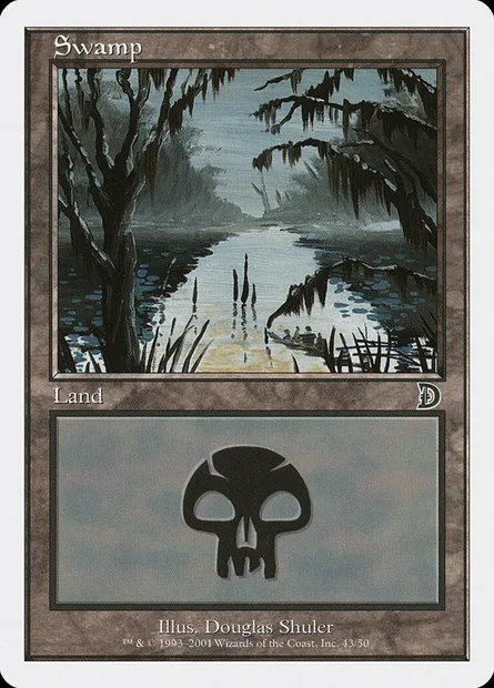 Swamp, Magic card DKM 43 — Deckmasters set