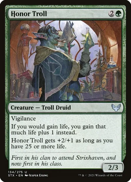 Honor Troll, Magic card STX 134 — Strixhaven: School of Mages set