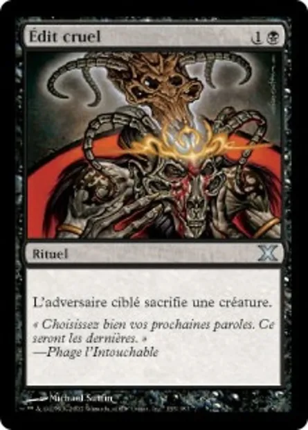 Édit cruel, carte Magic 10E 133 — extension Dixième édition