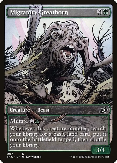 Migratory Greathorn, Magic card IKO 297 — Ikoria: Lair of Behemoths set
