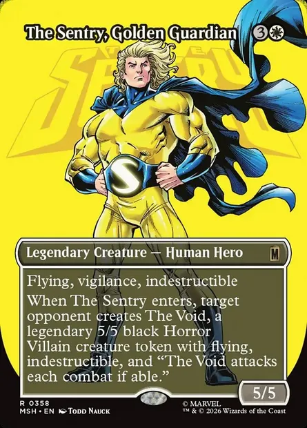 The Sentry, Golden Guardian, Magic card MSH 358 — Marvel Super Heroes set