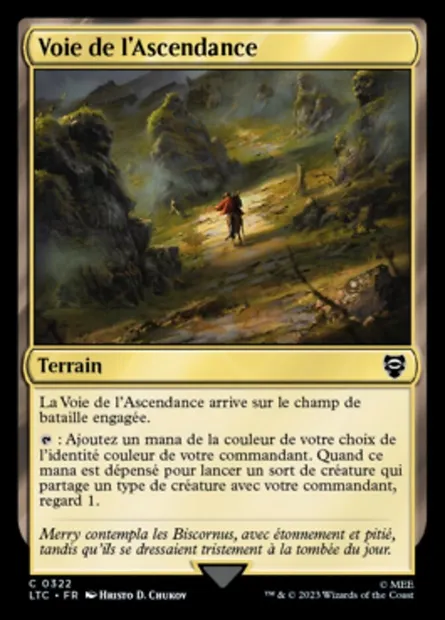 Voie de l'Ascendance, carte Magic LTC 322 — extension Tales of Middle-earth Commander