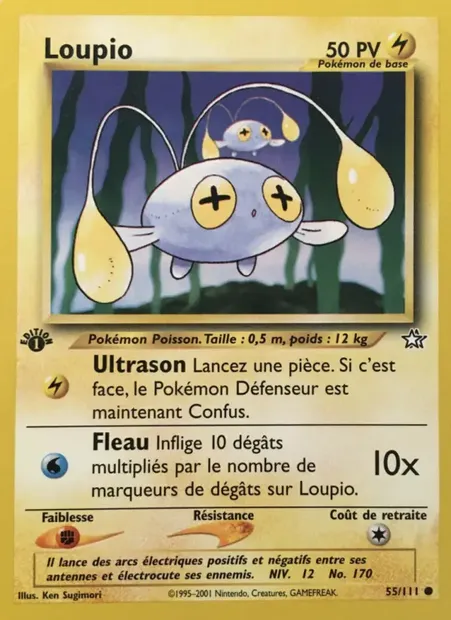 Loupio, carte Pokémon NG 55 — extension Neo Genesis