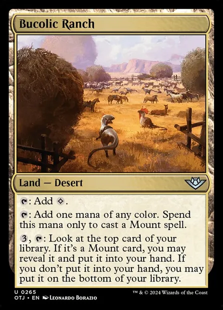 Bucolic Ranch, Magic card OTJ 265 — Outlaws of Thunder Junction set