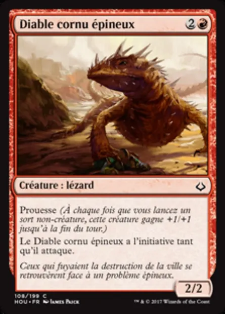 Diable cornu épineux, carte Magic HOU 108 — extension L’âge de la destruction