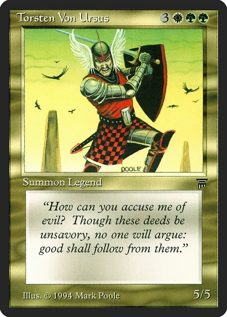 Torsten Von Ursus, Magic card LEG 266 — Legends set