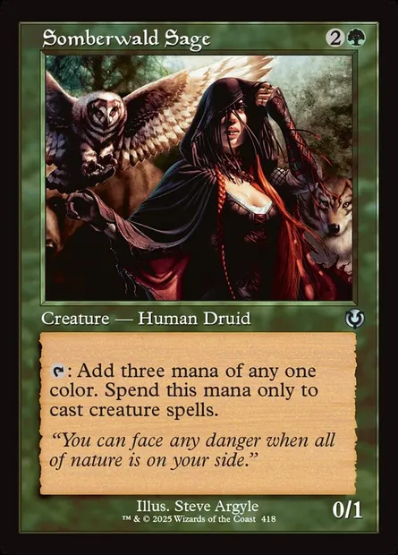 Sage de Somberwald, carte Magic INR 418 — extension Innistrad Remastered
