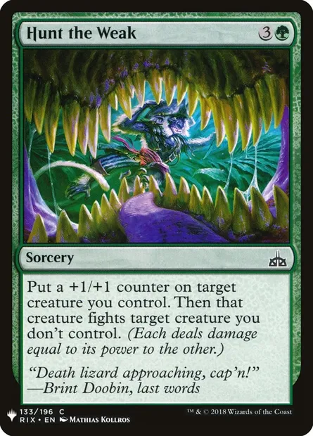 Hunt the Weak, Magic card PLST RIX-133 — The List set