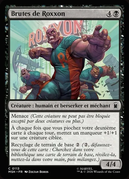 Brutes de Roxxon, carte Magic MSH 113 — extension Marvel Super Heroes