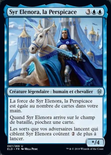 Syr Elenora, la Perspicace, carte Magic ELD 67 — extension Throne of Eldraine