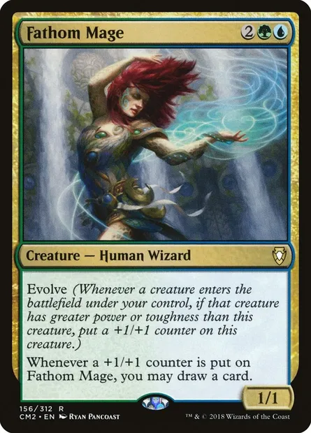 Fathom Mage, Magic card CM2 156 — Commander Anthology Volume II set