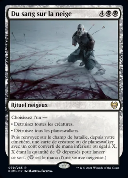 Du sang sur la neige, carte Magic KHM 79 — extension Kaldheim