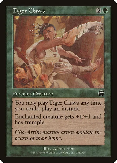 Tiger Claws, Magic card MMQ 279 — Mercadian Masques set