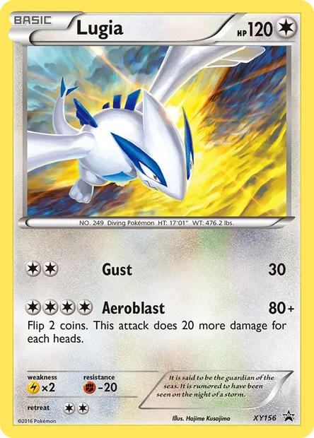 Lugia, Pokémon card XY 156 — XY Black Star Promos set