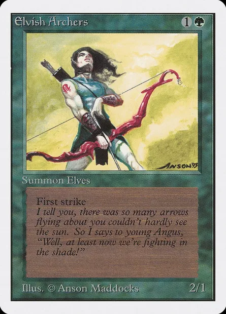 Elvish Archers, Magic card 2ED 192 — Unlimited Edition set