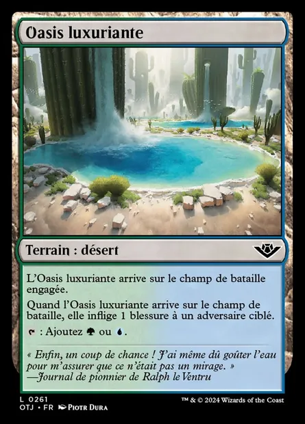 Oasis luxuriante, carte Magic OTJ 261 — extension Outlaws of Thunder Junction