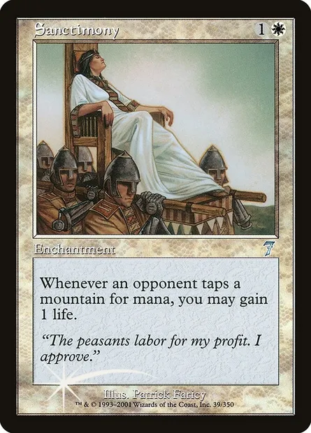 Sanctimony, Magic card 7ED 39★ — Seventh Edition set
