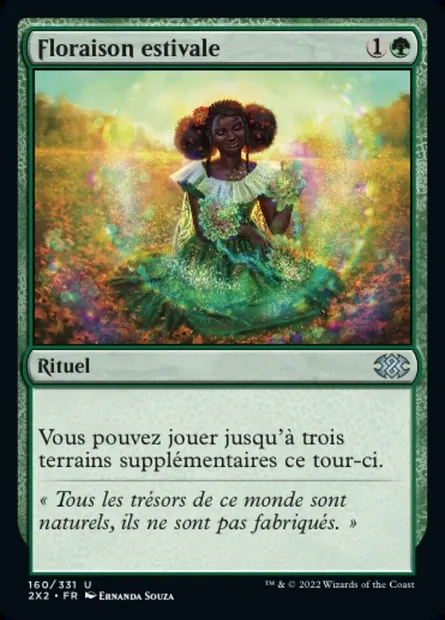 Floraison estivale, carte Magic 2X2 160 — extension Double Masters 2022