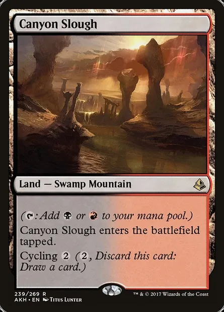 Canyon Slough, Magic card AKH 239 — Amonkhet set