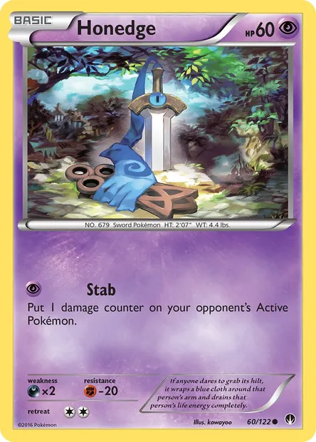 Honedge, Pokémon card BKP 60 — BREAKpoint set