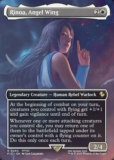Rinoa, Angel Wing, carte Magic FIC 450 — extension Final Fantasy Commander