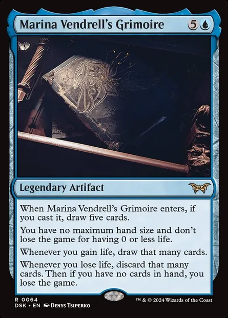 Marina Vendrell's Grimoire, Magic card DSK 64 — Duskmourn: House of Horror set